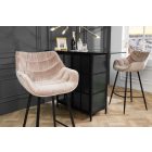 Design bárszék Kiara pezsgő bársony 