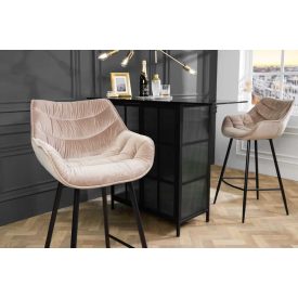 Design bárszék Kiara pezsgő bársony 