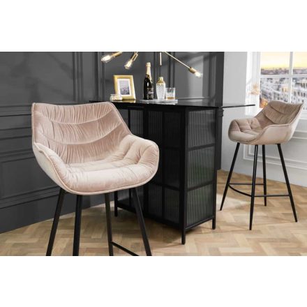 Design bárszék Kiara pezsgő bársony 
