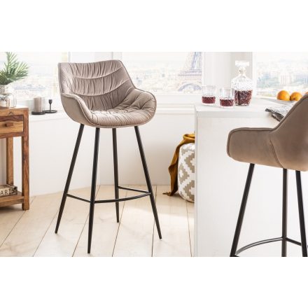 Design bárszék Kiara pezsgő bársony 