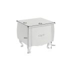 Éjjeliszekrény Spectacular 45cm ezüstszürke