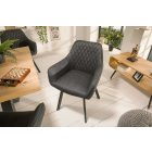 Stílusos étkezőszék Francesca antracit 
