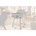 Stílusos étkezőszék Francesca antracit 