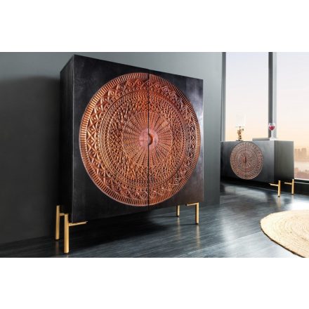 Design komód Fernanda 120 cm fekete mangó