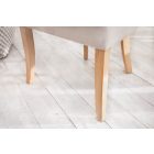 Design szék Queen len bézs 