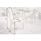 Design szék Queen len bézs 