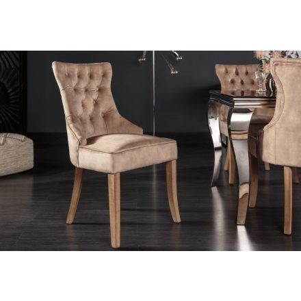 Design szék Queen bársony kávé
