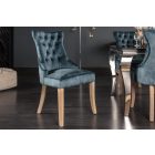 Design szék Queen bársony petrol zöld