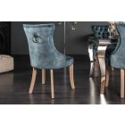 Design szék Queen bársony petrol zöld