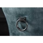 Design szék Queen bársony petrol zöld