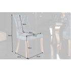 Design szék Queen bársony petrol zöld