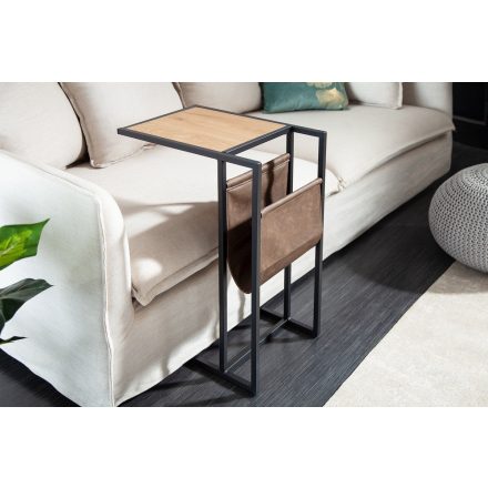 Design asztal laptophoz tárolóhellyel Giuliana 48 cm tölgy utánzata