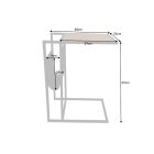 Design asztal laptophoz tárolóhellyel Giuliana 48 cm tölgy utánzata