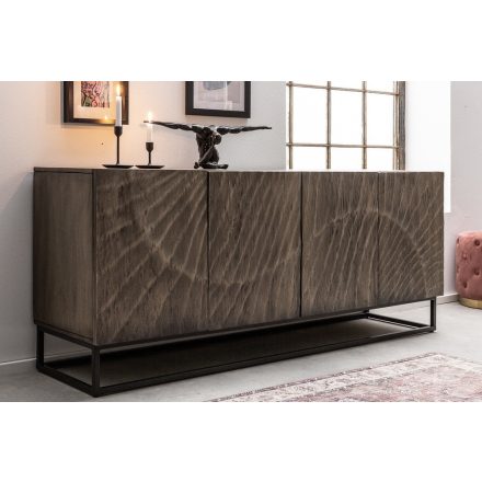 Design komód Shayla 177 cm szürke akác 