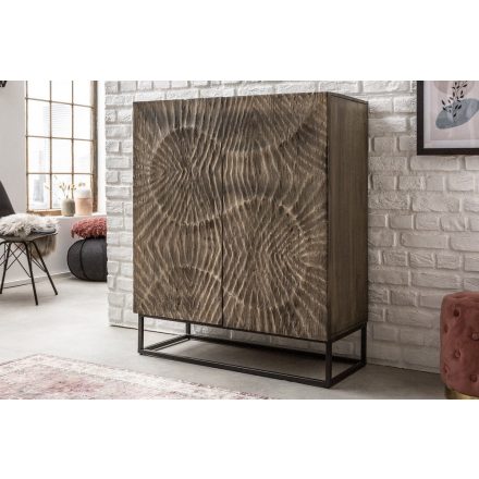 Design magas komód Shayla 100 cm szürke akác