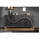 Design komód Shayla 140 cm fekete mangó 