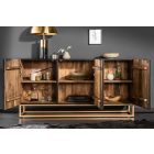 Design komód Shayla 140 cm fekete mangó 