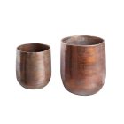 Design nagy virágedény szett Gaiana réz 