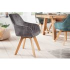 Design forgószék Gaura szürke bársony 