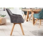 Design forgószék Gaura szürke bársony 