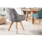 Design forgószék Gaura szürke bársony 