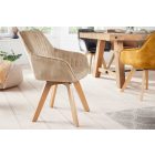 Design forgószék Gaura pezsgő bársony 