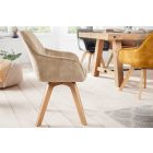 Design forgószék Gaura pezsgő bársony 