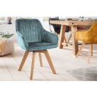 Design forgószék Gaura sötét kékeszöld bársony 