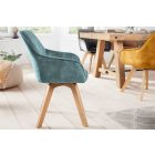 Design forgószék Gaura sötét kékeszöld bársony 