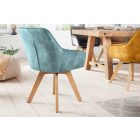 Design forgószék Gaura sötét kékeszöld bársony 