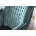 Design forgószék Gaura sötét kékeszöld bársony 