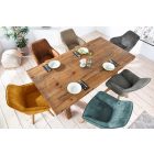 Design forgószék Gaura sötét kékeszöld bársony 