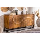 Design komód Shayla 140 cm barna mangó