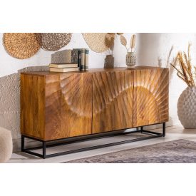 Design komód Shayla 140 cm barna mangó