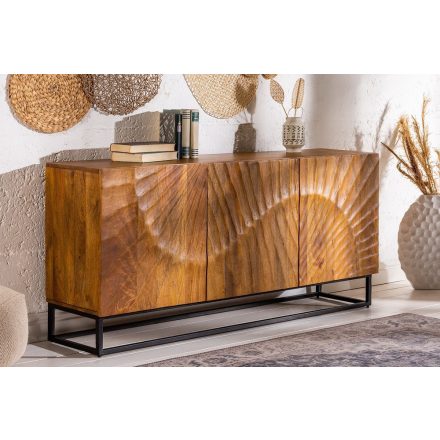 Design komód Shayla 140 cm barna mangó