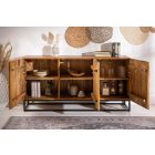 Design komód Shayla 140 cm barna mangó