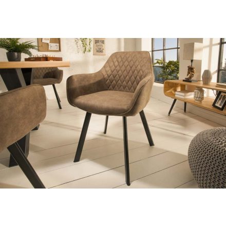 Design szék Francesca, szürke-barna taupe 