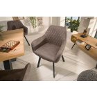 Stílusos étkezőszék Francesca szürkésbarna taupe 