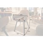 Stílusos étkezőszék Francesca szürkésbarna taupe 