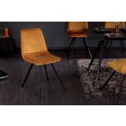 Stílusos szék Holland Retro mustársárga bársony