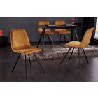 Stílusos szék Holland Retro mustársárga bársony