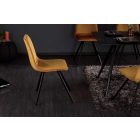 Stílusos szék Holland Retro mustársárga bársony