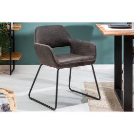 Design szék Derrick antik szürke 