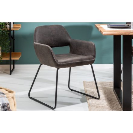 Design szék Derrick, antik szürke 
