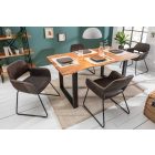 Design szék Derrick antik szürke 