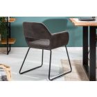 Design szék Derrick antik szürke 