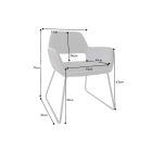 Design szék Derrick antik szürke 