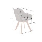 Design forgószék Gaura vintage taupe 