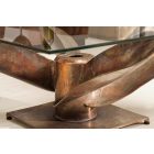 Dohányzóasztal Propeller - antik réz 