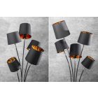 Állólámpa Shadow 178 cm fekete - arany 